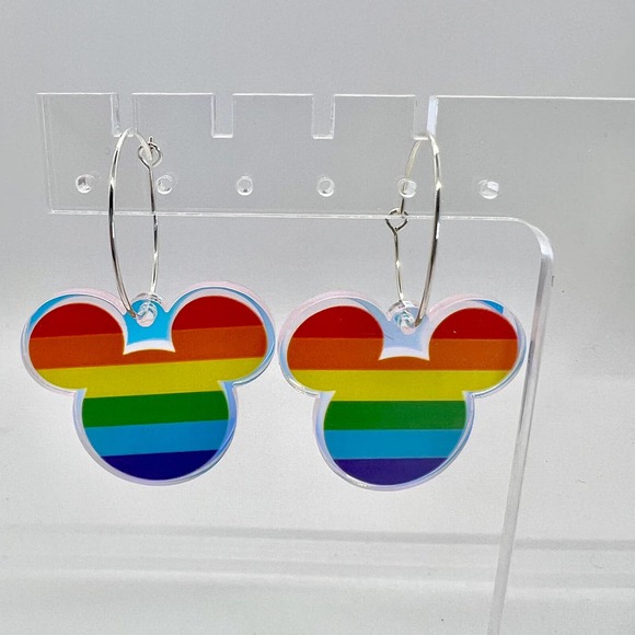 Mickey & Minnie Rainbow Earrings - Pride Earrings - Disney Inspired Earrings - Picture 2 of 10